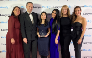 Lawyers Weekly 30 under 30 award winner and team.
