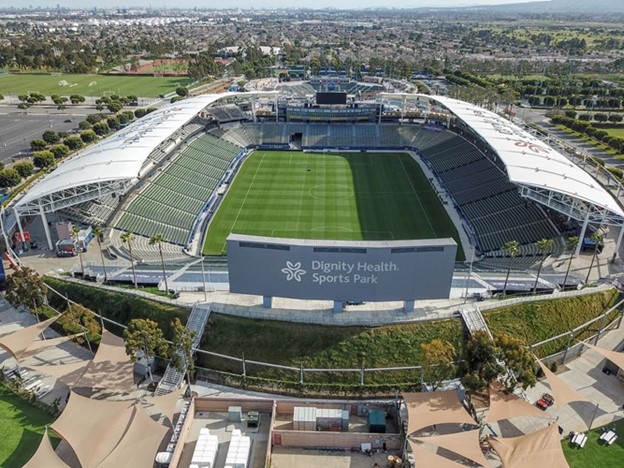 Aerial view of Dignity Health Sports Park.