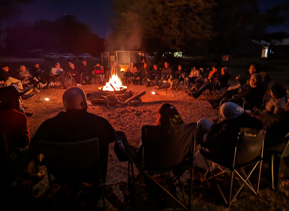 Jawun Executive Visit 2023 - Conversations around the campfire.
