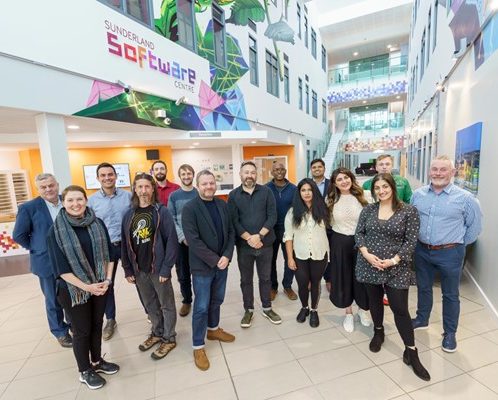 Sunderland IoT accelerator 10 startups team shot.