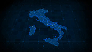Digital image of map of Italy.