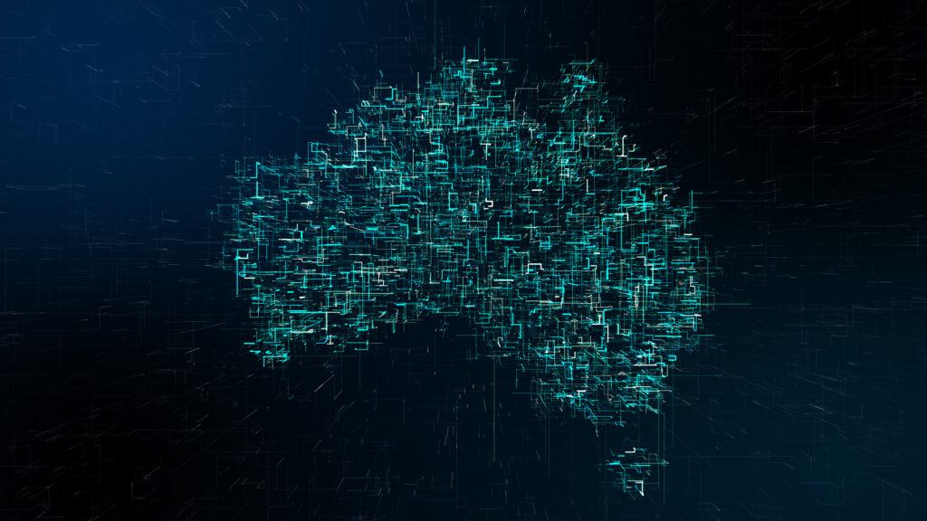 Map of a Australia made of interconnected lines indicating a network.